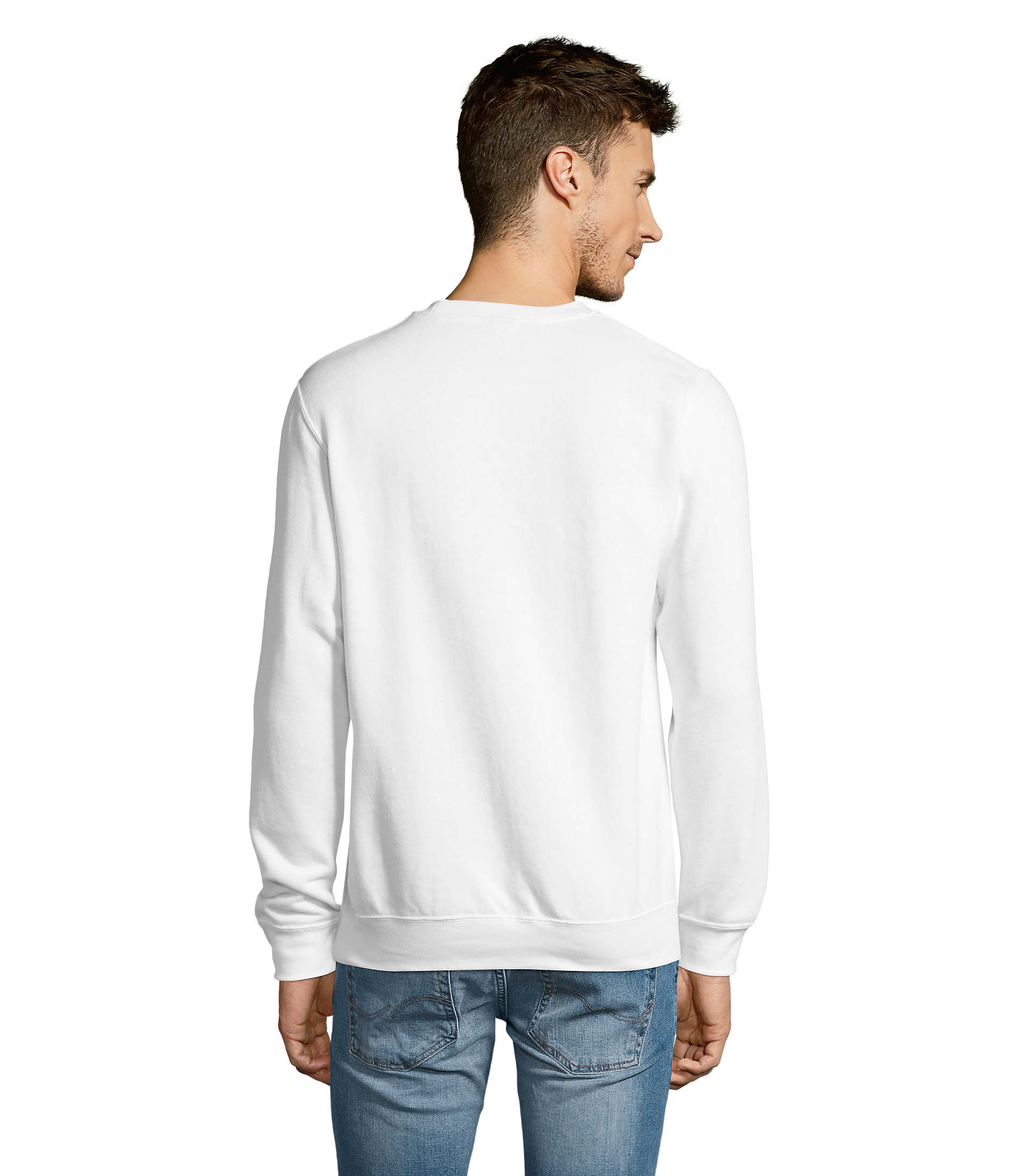 Sudadera blanca unisex personalizable